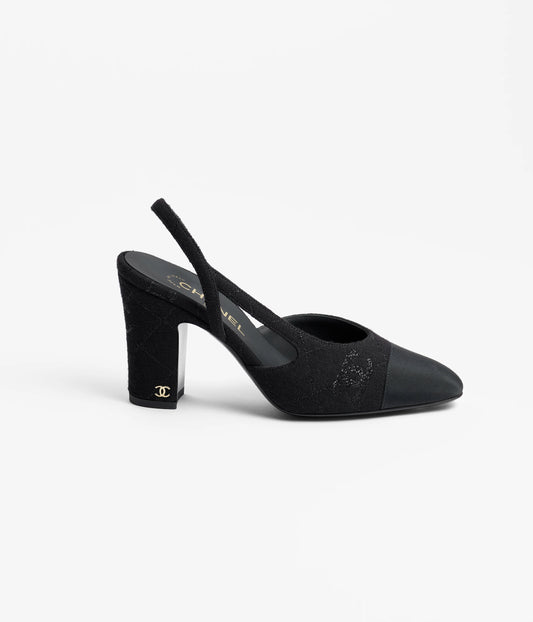 Black Logo Slingback