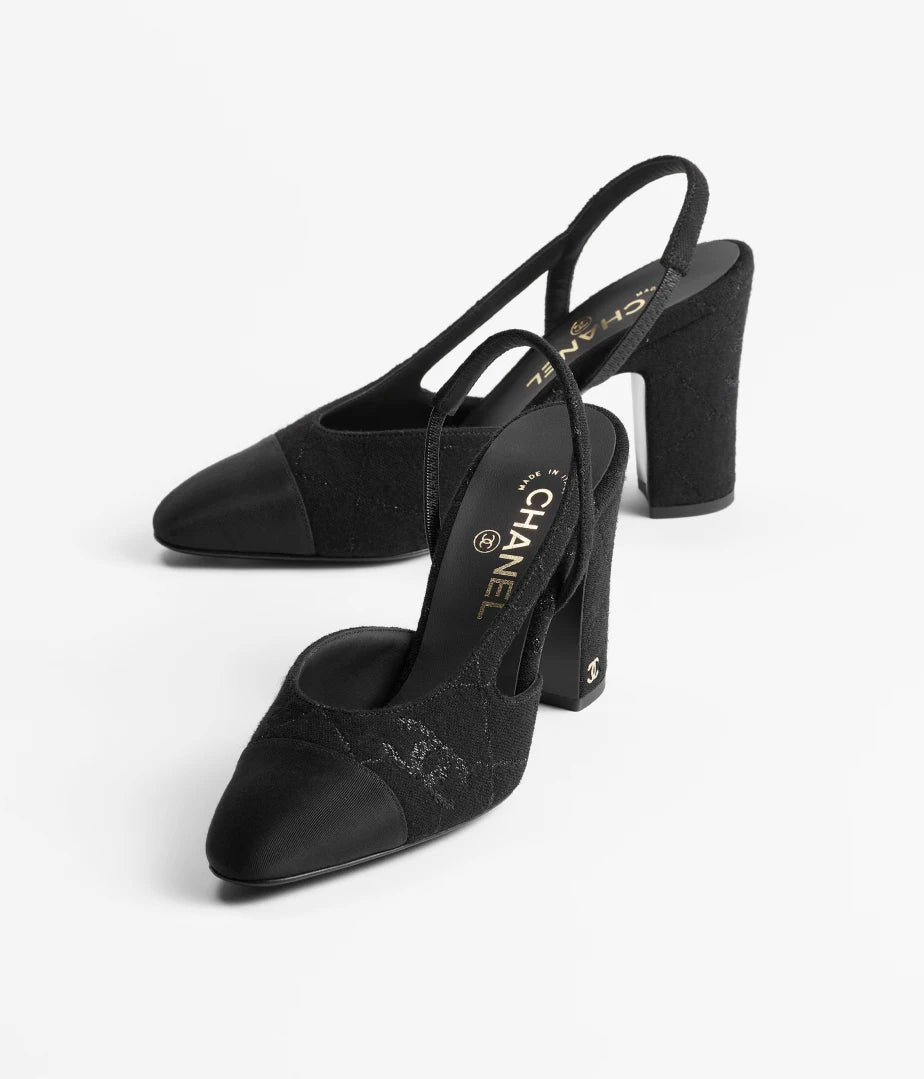 Black Logo Slingback