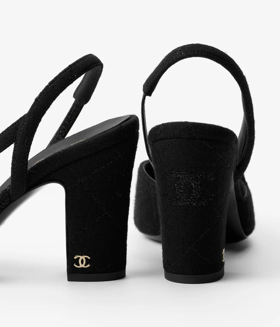 Black Logo Slingback